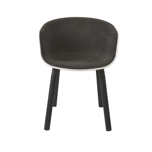 Scaun Cortez-F Alb-Gri/Negru Picioare