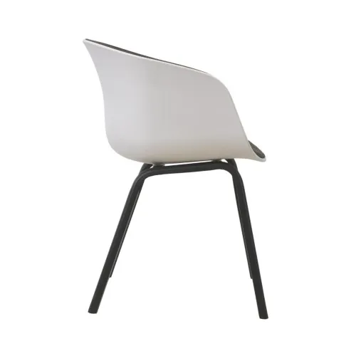 Scaun Cortez-F Alb-Gri/Negru Picioare