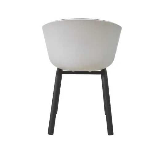 Scaun Cortez-F Alb-Gri/Negru Picioare