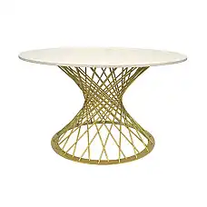 Masă SAFIRA Mătase Golden Legs Ø130..