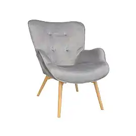 Кресло Leonard Бархатное, Серое