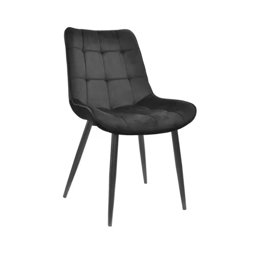 Scaun Hans Catifea Black HLR66+Black Legs