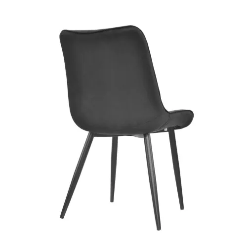 Scaun Hans Catifea Black HLR66+Black Legs