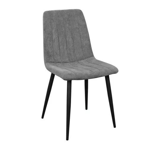 Стул DC-90~BGF166-4 Dark Grey Velvet+Black Legs