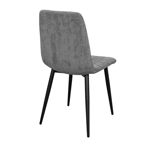Стул DC-90~BGF166-4 Dark Grey Velvet+Black Legs