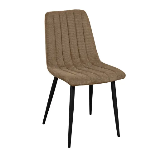 Стул DC-90~BGF166-7 Brown Velvet+Black Legs