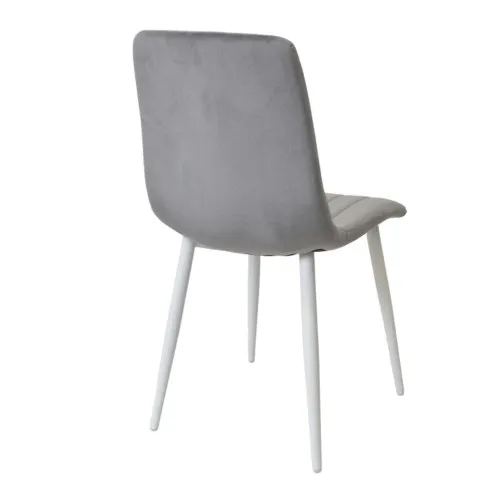 Стул Dc-90 (N20) Catifea Dark Grey+White Legs