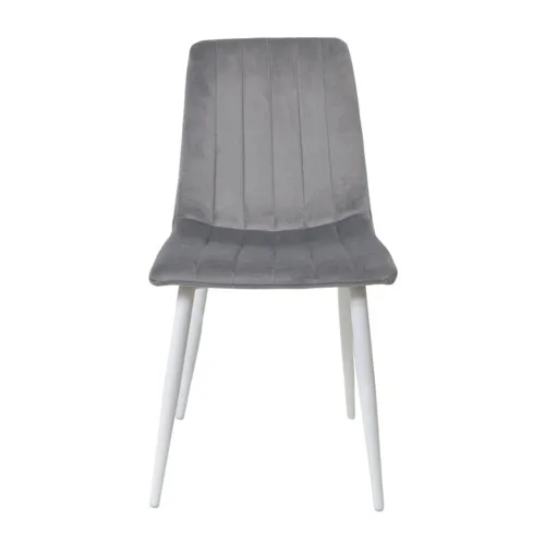 Стул Dc-90 (N20) Catifea Dark Grey+White Legs