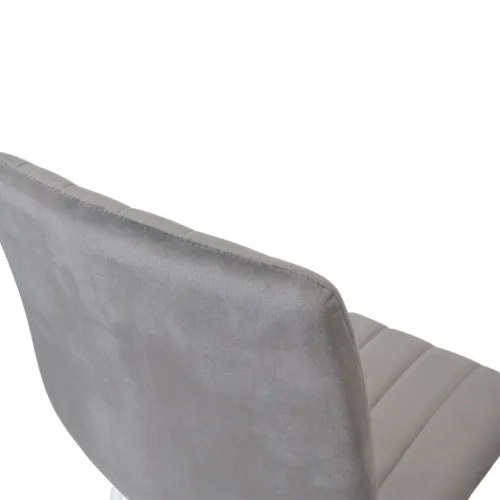 Стул Dc-90 (N20) Catifea Dark Grey+White Legs