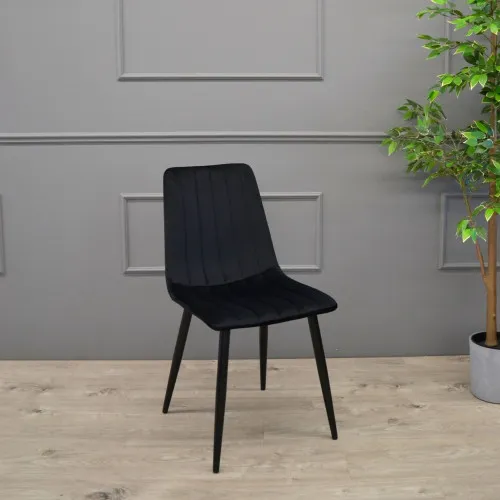 Стул Dc-90 (N66) Catifea Black+Black Legs