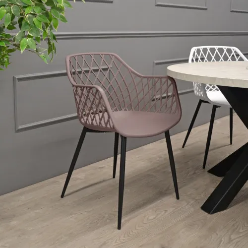 Scaun SL-7019 Camel+Picioare Negre