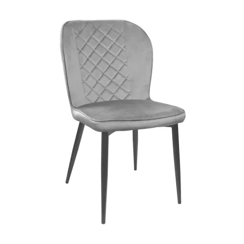 Scaun Tusk Catifea Grey+Black Legs