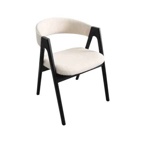 Стул Rustic White+Black Legs