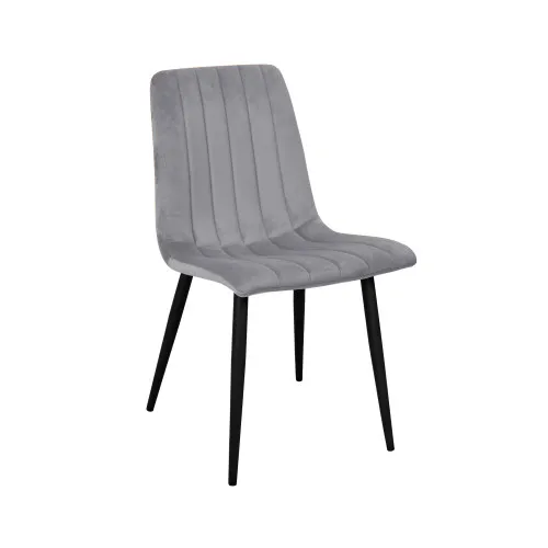Scaun DC-90P N14 Catifea Gri Deschis+Picioare Negre