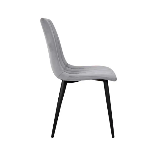 Scaun DC-90P N14 Catifea Gri Deschis+Picioare Negre