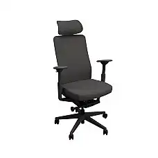 Fotoliu Birou Nelson Dark Grey+Blac..