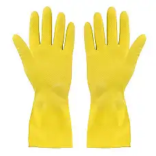 Перчатки Латекс, M, Желтый, Универс..