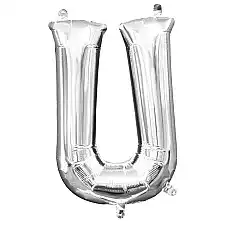 Надувная буква u Cеребристый, 40см..