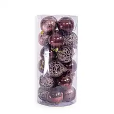 Набор 24 новогодних шаров, GLOBAL C..