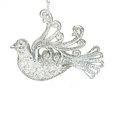 Новогоднее украшение птица 11см, GL..