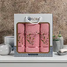 Набор 3 полотенца, MK HAVLU, Хлопок..