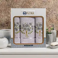 Набор 3 полотенца, MK HAVLU, Хлопок..