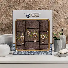 Набор 3 полотенца, MK HAVLU, Хлопок..