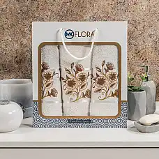 Набор 3 полотенца, MK HAVLU, Хлопок..