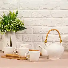 Чайный набор Керамика, Белый, 6 пре..