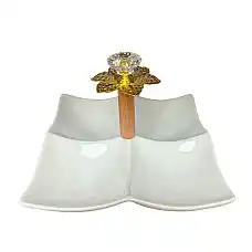 Набор 2 менажницы Керамика, Белый, ..