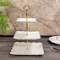 Этажерка для десертов Керамика, Бел..