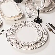 Тарелка, BRILLIANT, Плоская, C рису..