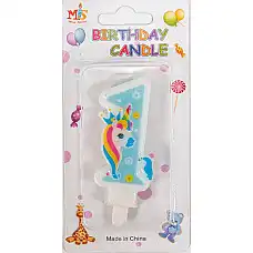 Свеча 7см, Разноцветный, Парафин..