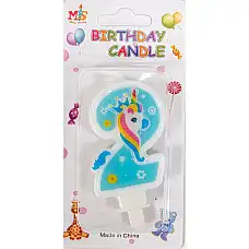 Свеча 7см, Разноцветный, Парафин..