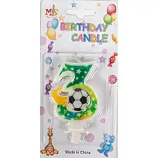 Свеча 7см, Разноцветный, Парафин..