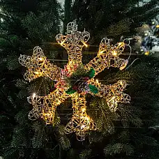 Декоративный олень 40см, Золотистый..