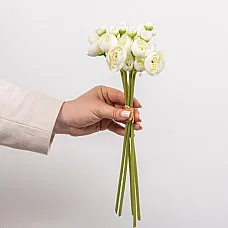 Искусственный букет Пион, Белый, 39..