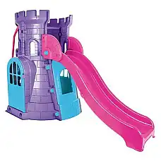 Căsuță cu tobogan ”Castel” (2 culor..
