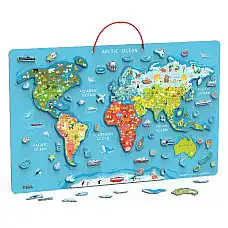 Puzzle și tablă magnetică „Harta lu..