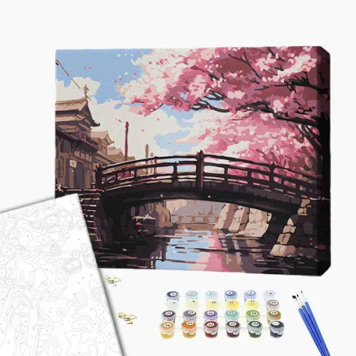 Pictură pe numere 30*40 сm (fără cutie) – Înflorirea sakurei