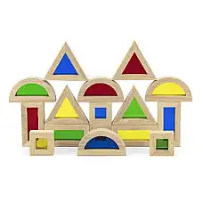 Деревянный конструктор с цветными п..