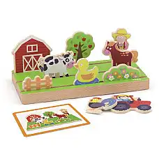 Puzzle 3D din lemn „Ferma”..
