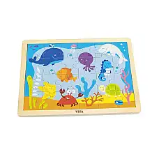 Деревянный пазл “Океан” 24 эл...