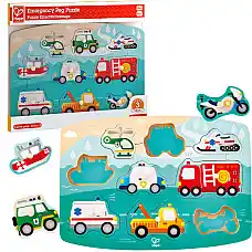 Деревянный пазл с кнопкой 