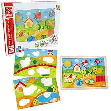 Puzzle Cîmpul însorit (3 în 1)..