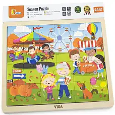 Puzzle din lemn “Anotimpuri: toamna..