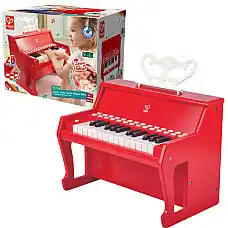 Детское пианино, красного цвета..