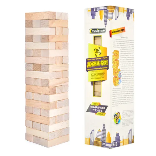 Joc de masă „Jin GO”  jenga din 54 blocuri de lemn