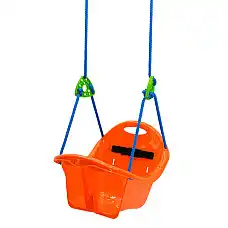 Leagăn de culoare orange, suspendat..