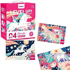 Seria de puzzle-uri „Unicorn”, 3 în..